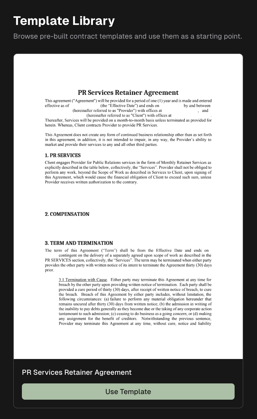 Contracts that save time