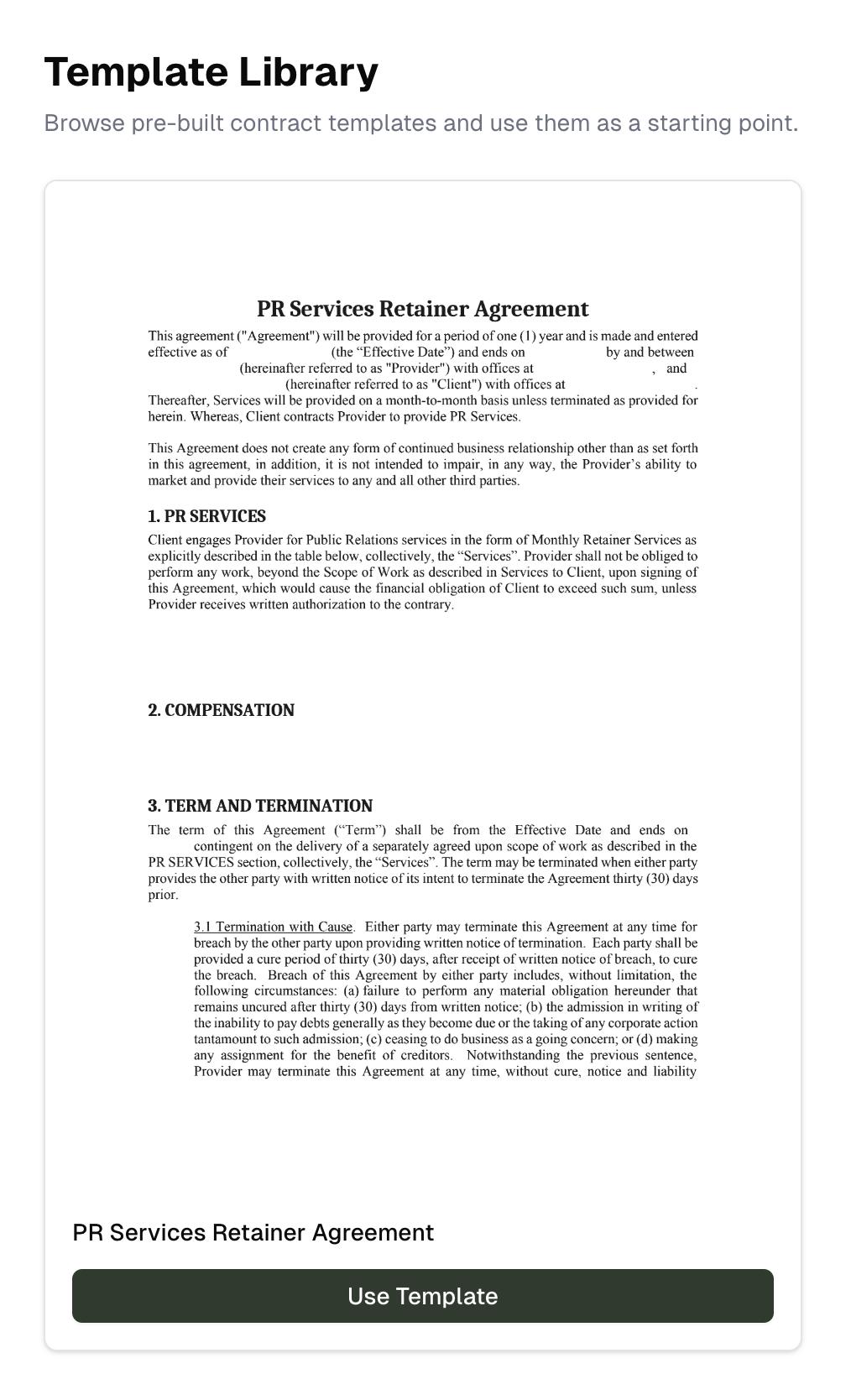 Contracts that save time